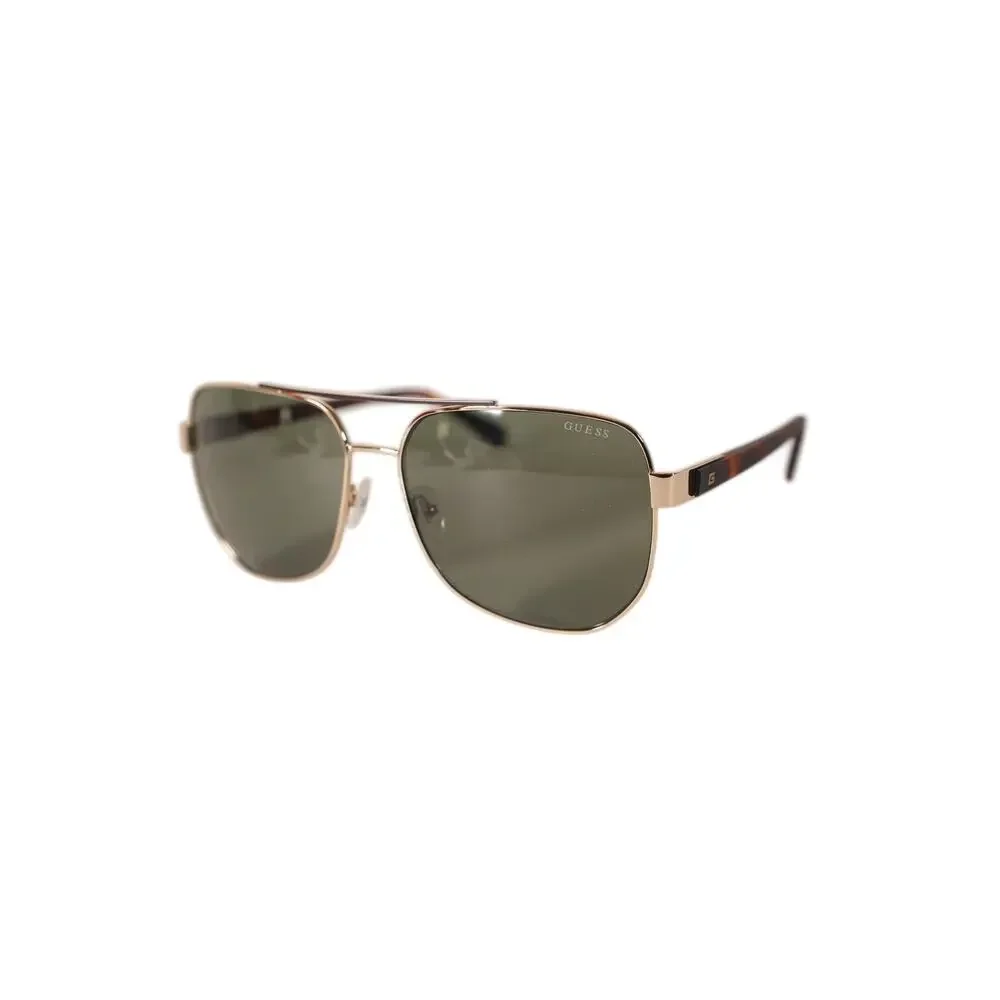 GUESS Metal Pilot Aviator Sunglasses – Gold / Green – NWT